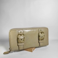 Coach Long Wallet Leather Preloved Original (Dompet) - Cream Beige Bro