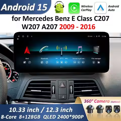 Stereo GPS 4G Android 15 for Mercedes Benz E Class C207 W207 A207 2009 - 2016 Wireless Carplay Car R