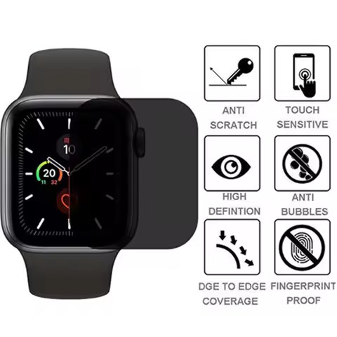 Privacy Screen Protector for Apple Watch 41mm 40mm 44mm 45mm Anti Spy Glare Peeping Soft Film for iW