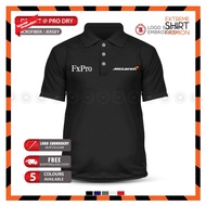 Microfiber Polo T Shirt Sulam McLaren Racing FxPro F1 Performance Baju Lelaki Casual Cotton Fashion 