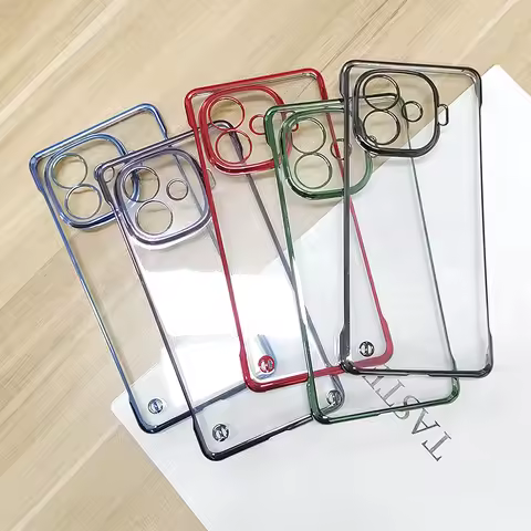Plating Frameless Transparent Case For VIVO IQOO Z10 Z9 Turbo Pro Z9x Z8 7 6 X Z7i Slim Shockproof B