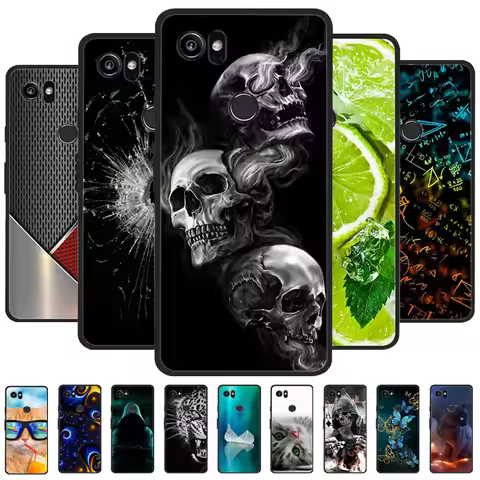 For Google Pixel 2 XL Case Cover Fundas New Black Soft Silicone TPU Protective Phone Case ForGoogle 