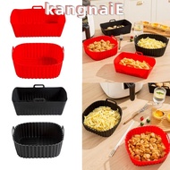 KANGNAI Silicone Air Fryer Liners, Black Red for 4-7 QT Oven Liner, Air Fryer Accessories with Handl