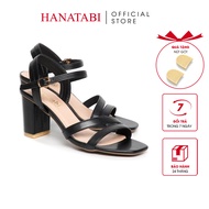 Hanatabi Women's High Heel Sandals 3cm_5cm_7cm Cross Strap Square Toe TA Sole Bigsize(41)Code HNSDG7