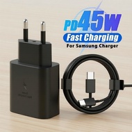 45W PD USB-C , Galaxy S25/S24/S23/S22 Ultra Note 10+ 5G Pengecas Dinding USB-C 45W PD Serasi dengan 