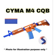 Ready Stock Cyma M4 CQB JD-100 Soft Nerf Electronic Hobby Toy Soft Dart Edition