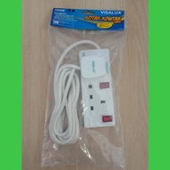 kotak kabel visalux v252e / ext kabel listrik/cok papan listrik kabel 2,5meter 2lubang x 13A (batam 
