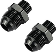 Ucreative 8AN Flare to 6AN ORB Male Fuel Rail Adapter Fitting Black 2Pcs
