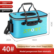 Ember ikan tebal pola 3D ember pelempar ikan hidup otomatis ember pancing lipat EVA keranjang ikan t