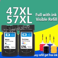 For Canon PG 47 PG-47 CL 57 CL-57 CL57S CL 57S ink cartridge for PIXMA E410 E460 E470 E3370 E4270
