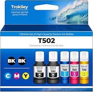 502 Ink Refill Bottles ET-2850 ET-3760 ET-3850 Replacement for 502 Ink Bottles (5 Pack) for ET 2850