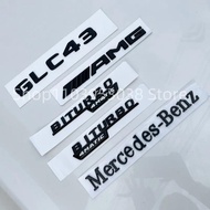 3D ABS Glossy Black Logo GLC43 Emblem Letters Biturbo 4MATIC Fender Badge AMG Sticker For Mercedes G