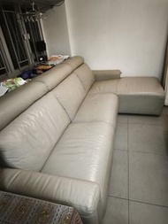 Sofa/ 新淨二手梳化/梳化/沙發/Leather Sectional Sofa/水牛皮梳化/真皮梳化/Giormani 真皮梳化