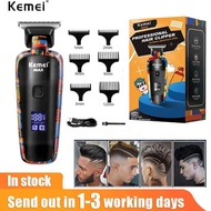 kemei เครื่องโกนหนวด Electr Kemei ทรงผมสำหรับหนวดเคราผู้ชายมืออาชีพเครื่องโกนหนวดแบบปัตตาเลี่ยน