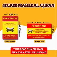 11pcs 7.9X5CM EASY TO BROKEN STICKERS, AL QURAN, FISH, RECORD & LIVE TREES/FRAGILE STICKER, LIVE FIS
