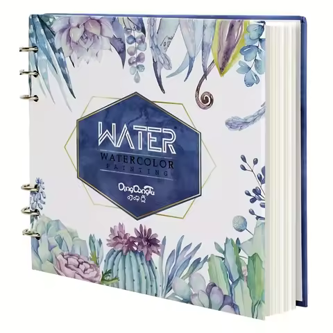 300gsm Watercolor Paper Sketchbook-20 Sheet Lay Flat Journal with Loose-Leaf Binding, 300GSM paper f