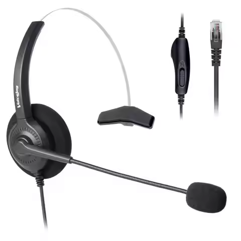 Volume and Mute Mic headset Office phone headset for Grandstream Phones GXP2124 GXP2140 GXP2160 GXP2