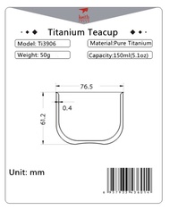 Keith 150Ml Titanium Mini Teacups Kung Fu Tea Cup Wine Mugs Christmas