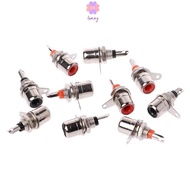LONNG 15 Pcs RCA Panel Mount Connector, Durable Nickel Plating RCA Jack Chassis Mount Connector, Fem