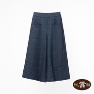 [Daini Silk] Breathable Comfortable Women Front Splicing Back Elastic Eight-Point Silk Culottes-XWP5