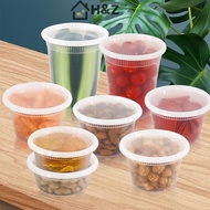 H&Z 10Pcs Food Storage Box With Lid Clear Food Grade BPA-Free Freezer Microwave Safe Meal Prep Deli 