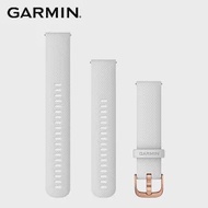 【GARMIN】Quick Release 20mm vivomove 3 矽膠錶帶白色矽膠錶帶暨玫瑰金錶扣
