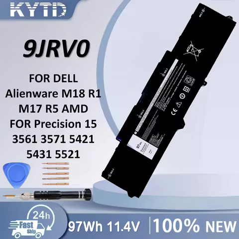 KYTD 9JRV0 Replacement Laptop Battery for Dell Alienware M18 R1 M17 R5 AMD for Precision 15 3561 357