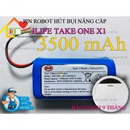 (DUNG LƯỢNG 3500 mAh ) PIN ROBOT HÚT BỤI NÂNG CẤP ILIFE TAKE ONE X1 BẢO HÀNH 9 THÁNG CHÍNH HÃNG LG