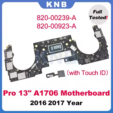 Original A1706 Motherboard With Touch ID For MacBook Pro 13" A1706 Logic Board i5 i7 256GB 512GB 1TB