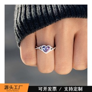 Hot-selling 12 Birthstone Love Heart Ring Female Luxury Heart-Shaped DIY Twelve Birthstone Ring Pers
