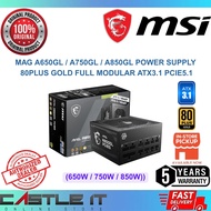 MSI MAG A650GL 650W A750GL 750W A850GL 850W PSU Power Supply 80PLUS Gold Full Modular ATX3.1 PCIe5.1
