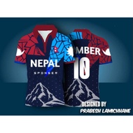 New Jersey of Nepali Cricket teamfor... - Cricket in Nepal  POLO SHIRT-FREE CUSTOM NAME NUMBER