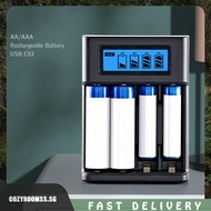 4 Slots LCD Display AA AAA Battery Charger Independent Slot AA AAA Rechargeable Battery Charger for 