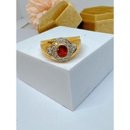 835 黄金红宝石钻石戒指｜835 Gold Natural Ruby Diamond Ring