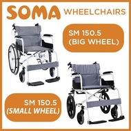 SOMA portable foldable ultra-lightweight wheelchair hand push strolley