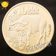 Zambia Diamond Buffalo Kwacha Gold Coin Commemorative Coin Zambia Republic Coin Collectibles 26/6/8