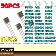 50pcs Triode S8050 S8550 SS8050 SS8550 TO92 S9012 S9013 S9014 S9015 S9018 2N3904 2N3906 2N2222 2N540