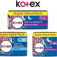 Kotex Maxi KOTEX Soft & Smooth Maxi Day Non Wing Pad 24cm Sanitary Pad with 100% Leak Free Comfort