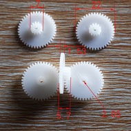 [AI Electronics] * (37-4) 42+12 Double Plastic Gear 2mm Hole 0.5 Module Toy Parts Transmission 42-12