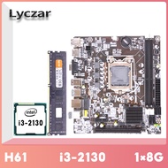 H61 Lyczar kit set Motherboard(H61)+CPU(i3-2130)+Memory(8G DDR3 1600)