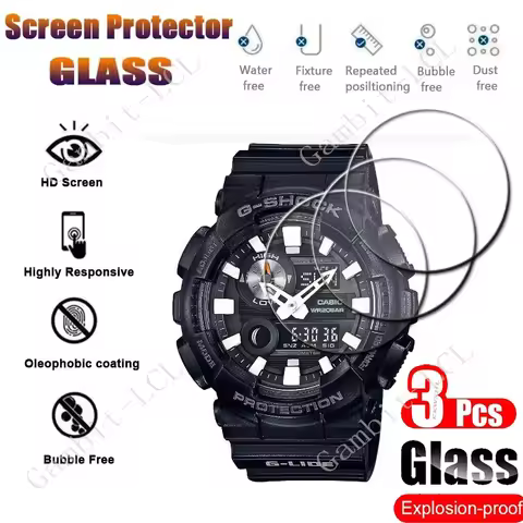 3PCS Tempered Glass Screen Protector For Casio G-Shock GA-700 GA-710 GA-735 GA-800 GA-810 GA-835 GA-