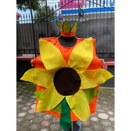Kostum Bunga Matahari Flanel size TK-DEWASA kostum karnaval Bunga matahari Kostum Karakter free Topi