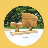 財到∣菜刀造型刮痧板(含刀架)-索羅門檜木∣嘉義伴手禮 |台灣製