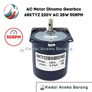 Gj99 AC Gear Gearbox Dynamo Motor 68KTYZ 220V 50RPM 28W High Torque Torque