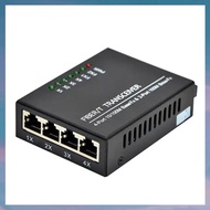 (UDOP) 10/100M 2 Fiber Ports 4 RJ45 Port Fiber Media Converter 1310nm/1550nm Single Mode Simplex 20k
