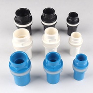 1pc 20-50mm PVC Joints Fish Tank Aquarium Water Supply PVC Pipe Fittings White/Blue/Black PVC Straight Connector