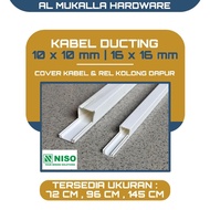 Niso 10x10 16x16 PSD Ducting Cable, Cable Protector, PVC Wiring Cable Duct, Kitchen Under Rail - 70 