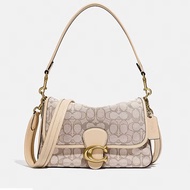 COACH TABBY 經典 SIGNATURE 緹花面料柔軟單肩手袋