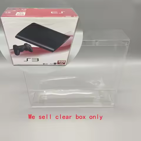 Transparent clear PET cover For Playstation 3 ps3 slim super slim game console storage display box C