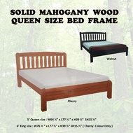 Mahogany Solid Wooden Queen / King Bed Frame / Free Delivery + Installation